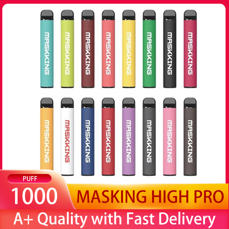 Masking High Pro 1000 Puff E Cigarettes Disposable Vapes Pod Device 650mAh Battery 3.5ml Tank PK Bang XXL Air Bar Plus Kits Stick Portable Vape Gunnpod Elf Geek
Masking High Pro 1000 Puff E Cigarettes Disposable Vapes Pod Device 650mAh Battery 3.5ml Tank PK Bang XXL Air Bar Plus Kits Stick Portable Vape Gunnpod Elf Geek