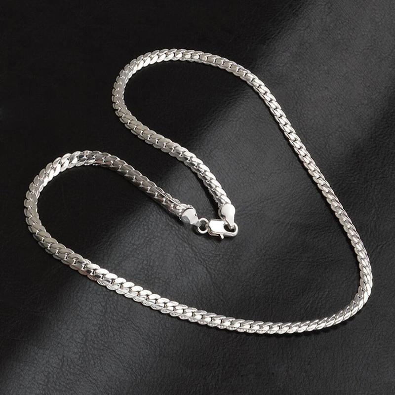Chains 5mm Fashion Chain Silver Color Necklace Pendant Men's Jewelry Trendy Side Choker
Chains 5mm Fashion Chain Silver Color Necklace Pendant Men's Jewelry Trendy Side Choker