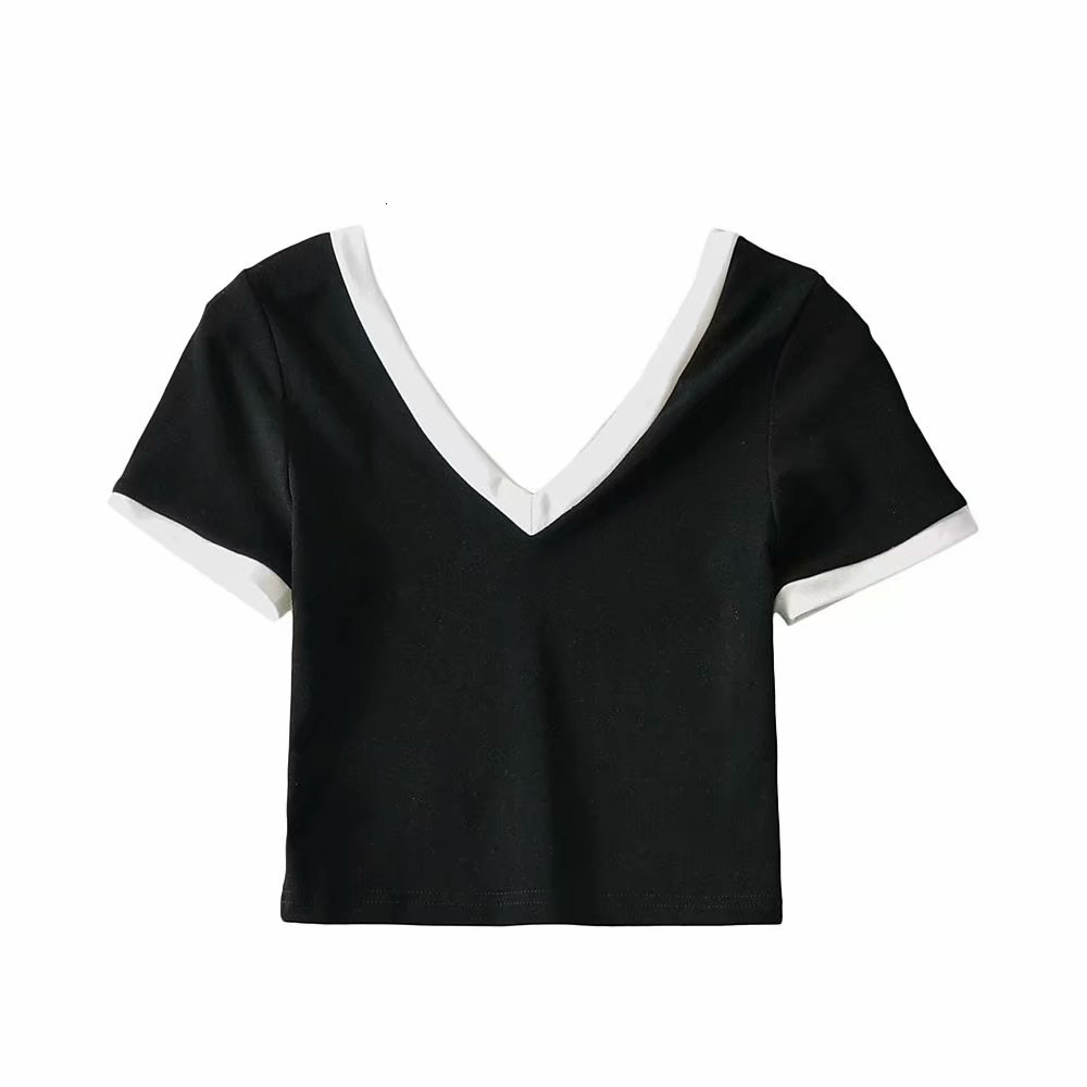 Women' Sweaters 2021 fashion casual female cotton with low-cut v sew short sleeve shirt top, White
Women' Sweaters 2021 fashion casual female cotton with low-cut v sew short sleeve shirt top, White