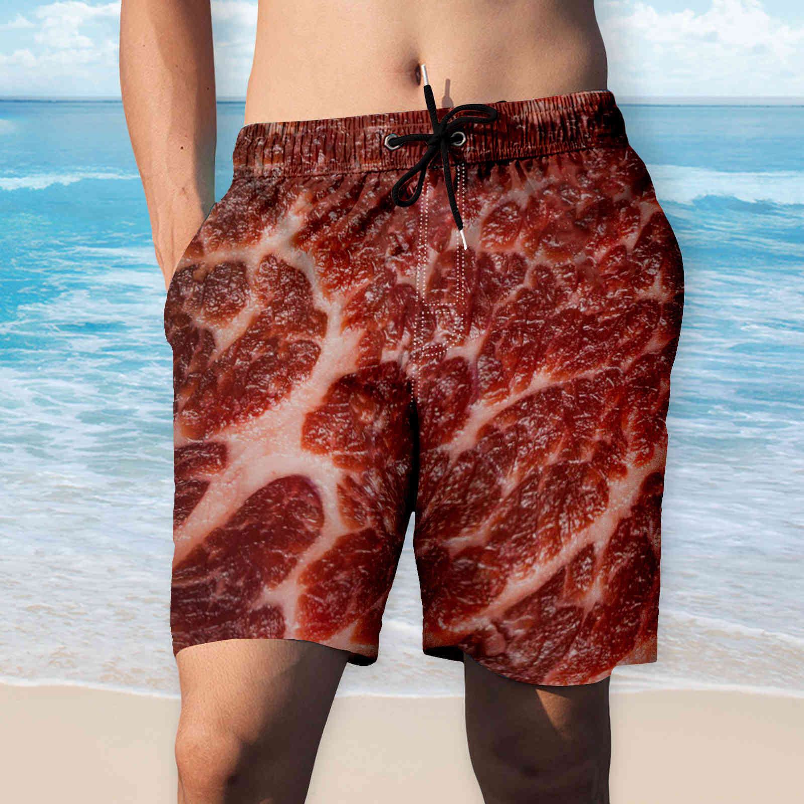 Men's 3d Pork Belly Sausage Printed Summer Quick Dry Beach Board Brand Streetwear Boardshorts Beachshorts Men Shorts
Men's 3d Pork Belly Sausage Printed Summer Quick Dry Beach Board Brand Streetwear Boardshorts Beachshorts Men Shorts