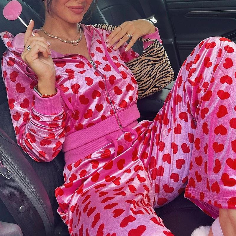 Women' Jackets Y2K Velvet Heart Print Cropped Top Hooded Bomber Jacket Women Spring Cute Pink Long Sleeve Coats Zipper Winter 90s Overcoat, As pic
Women' Jackets Y2K Velvet Heart Print Cropped Top Hooded Bomber Jacket Women Spring Cute Pink Long Sleeve Coats Zipper Winter 90s Overcoat, As pic