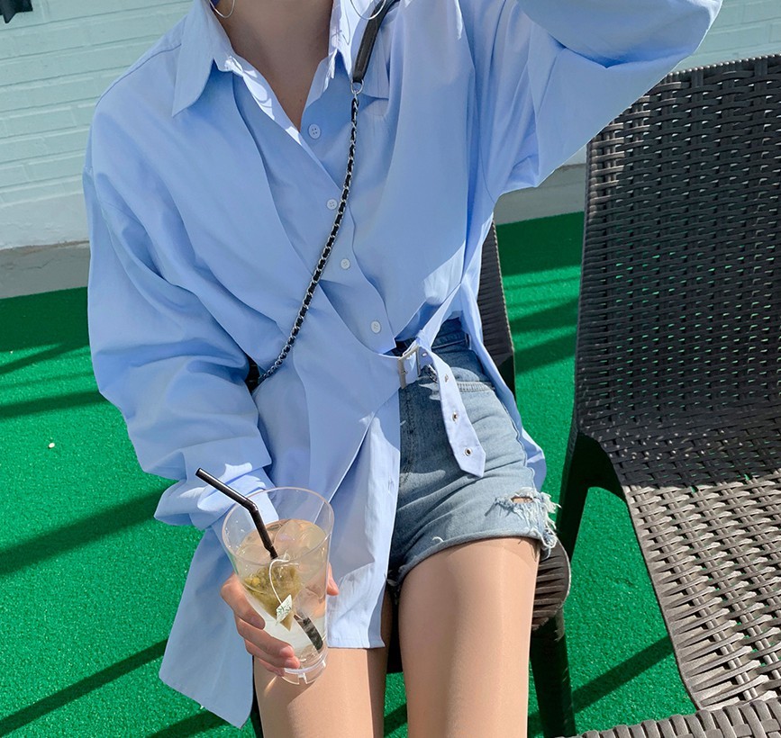 Korean Chic Women Loose Blouse Long Sleeve OL Shirt Fashion Spring Summer All Match Solid Blusas Femme 210519