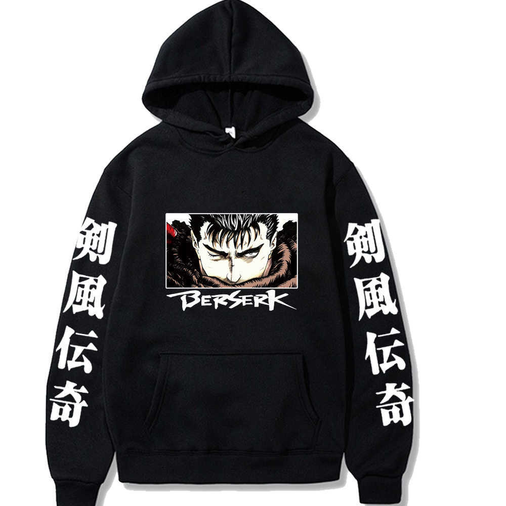 Berserk Hot Anime Hoodie Pullovers Tops Long Sleeve Casual Fashion Man Cloth X0601, Black
Berserk Hot Anime Hoodie Pullovers Tops Long Sleeve Casual Fashion Man Cloth X0601, Black