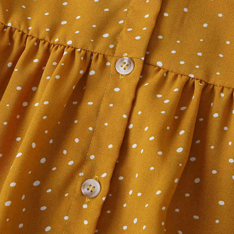 Baby Girl Cute Ruffled Polka Dot Princess Dress Girls Fashion Toddler Children Clothing 210515