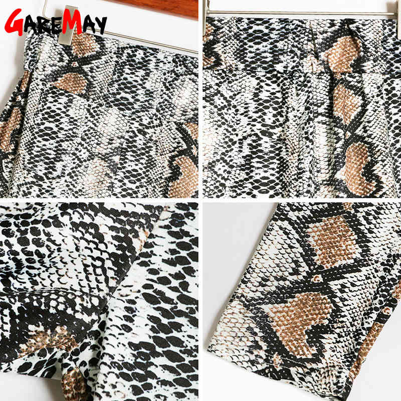Sexy Snake Leggings For Women High Waist Crochet Slim 's leggings Femme Push Up Highstreet Legins 210428