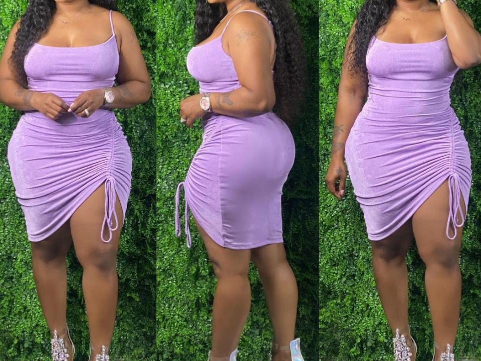 Womens Spaghetti Strap Bodycon Dress Peplum Sexy Tube Club Party Casual Ruched Dresses S-4XL Solid Colors