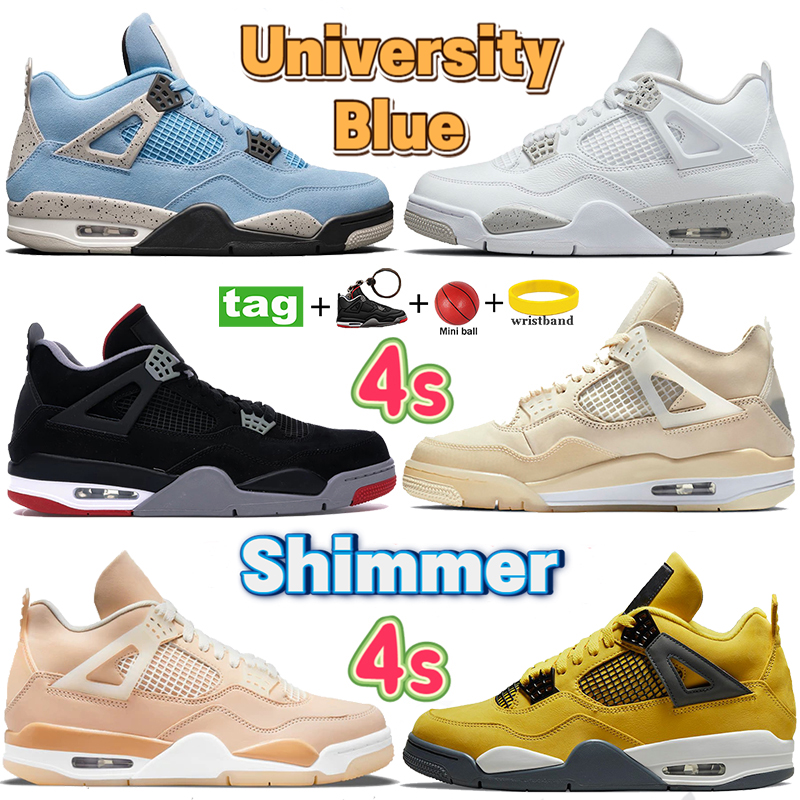 High Quality Mens 4 4s basketball shoes white oreo shimmer black cat university blue bred trainers pure money metallic purple orange men women designer sneakers, #47- bubble wrap packagin
High Quality Mens 4 4s basketball shoes white oreo shimmer black cat university blue bred trainers pure money metallic purple orange men women designer sneakers, #47- bubble wrap packagin