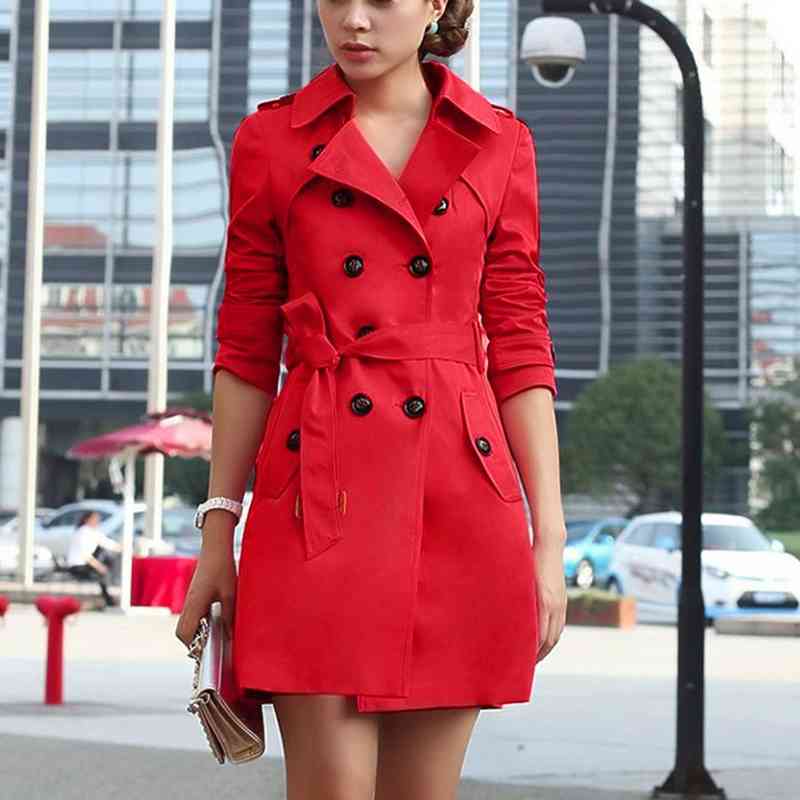 Women's Trench Coats Women Slim Windbreaker Double Breasted Long Overcoat Outwear Solid Color Oversize With Belt V8SG# CUST, 1# shoe box
Women's Trench Coats Women Slim Windbreaker Double Breasted Long Overcoat Outwear Solid Color Oversize With Belt V8SG# CUST, 1# shoe box