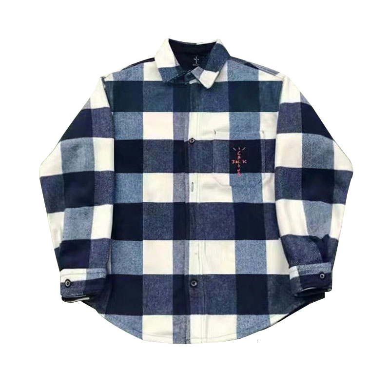 Mens Designer Jackets Travis Scott Cactus Jack Shrt TS Woolen Embroidery Plaid Fashion Brand High Street Casual Outwear, Blue
Mens Designer Jackets Travis Scott Cactus Jack Shrt TS Woolen Embroidery Plaid Fashion Brand High Street Casual Outwear, Blue
