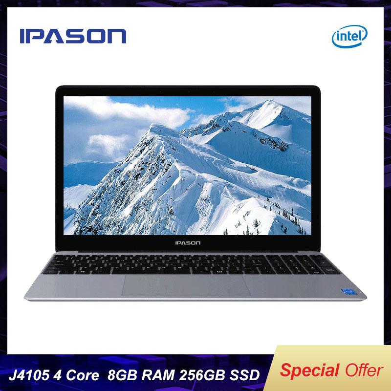 Laptops IPASON Laptop P1 15.6-inch IPS Convenient Notebook Computer Business Office Student Quad-Core J4125 Portable Internet Ultrabook