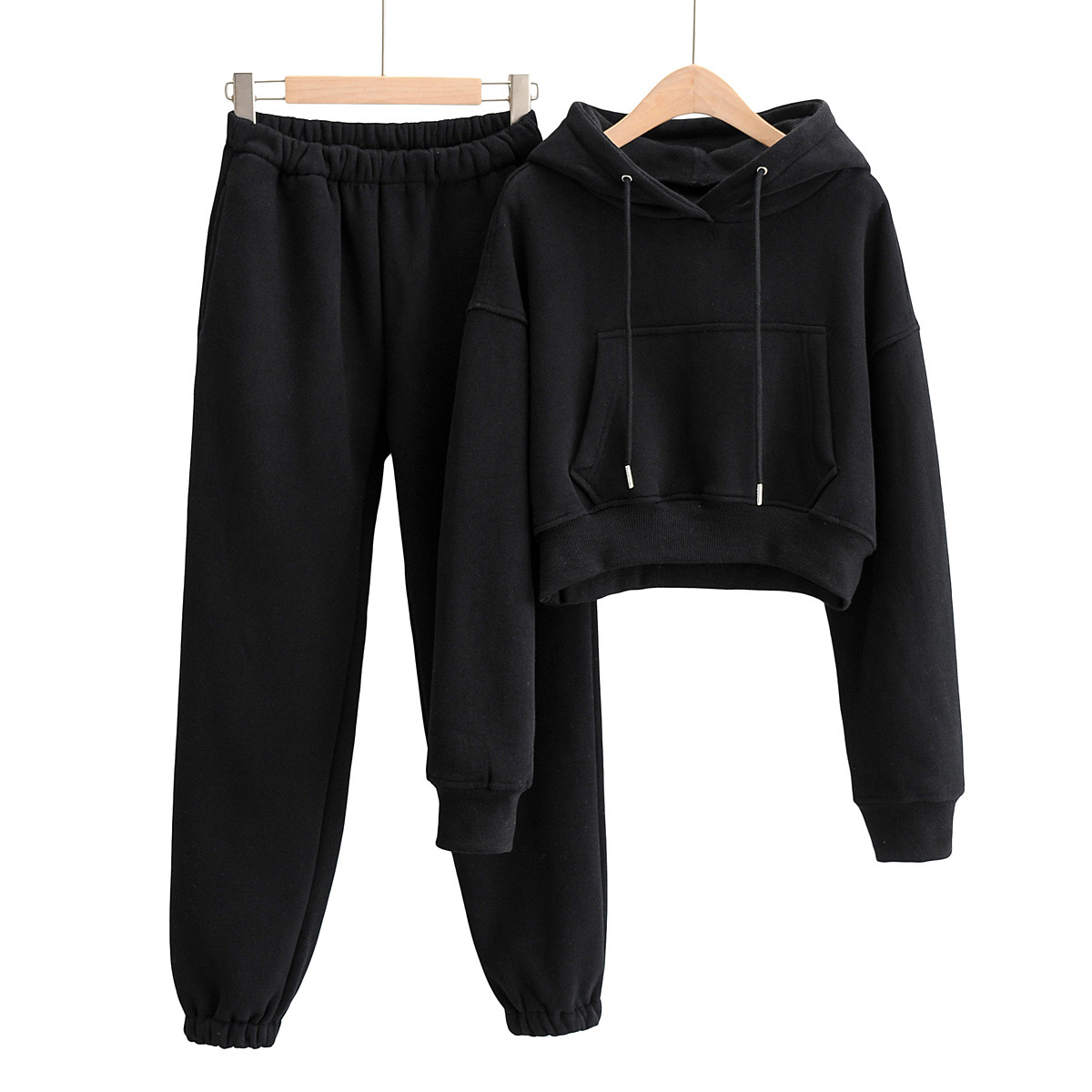 Two Piece Set Women Long Sleeve hooded Hoodie Sweatshirts Sweatpants Pants Jogging Femme Hoodies Tracksuits 210521