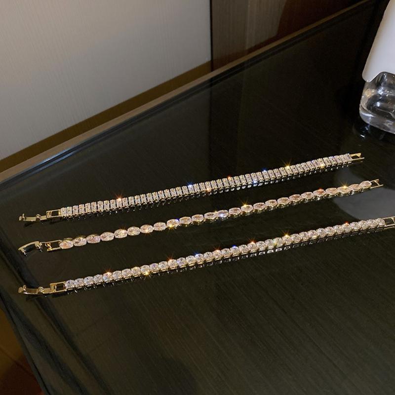 Link, Chain Shiny Alloy Zircon Beads Jewelry Gift Korean Style Bracelets Female Hand Crystal Geometry
Link, Chain Shiny Alloy Zircon Beads Jewelry Gift Korean Style Bracelets Female Hand Crystal Geometry