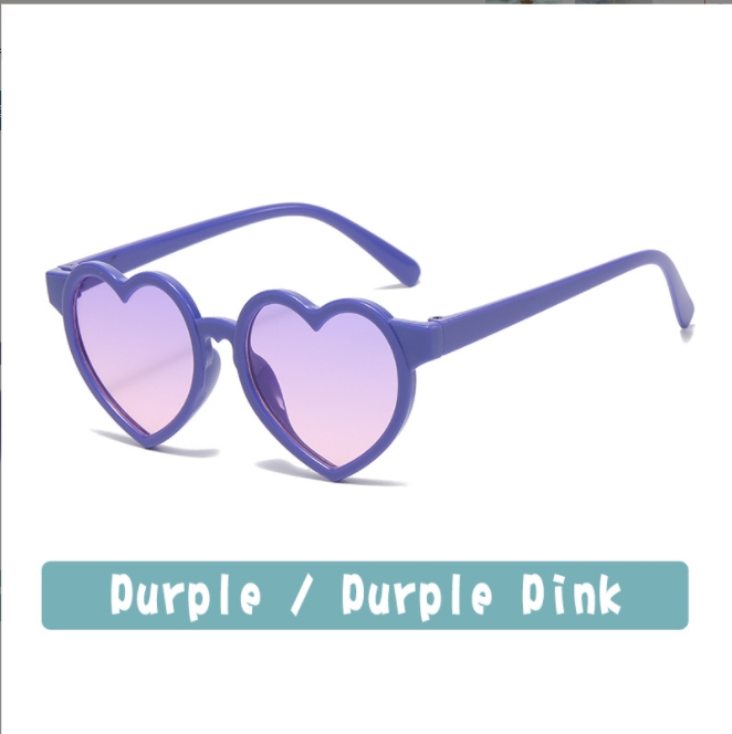 Wholesale Candy Heart Children's Sunglasses Cute Sunscreen Eyeglasses Fashion Party Girls Kid Pink Glasses Oculos De Sol Z260305