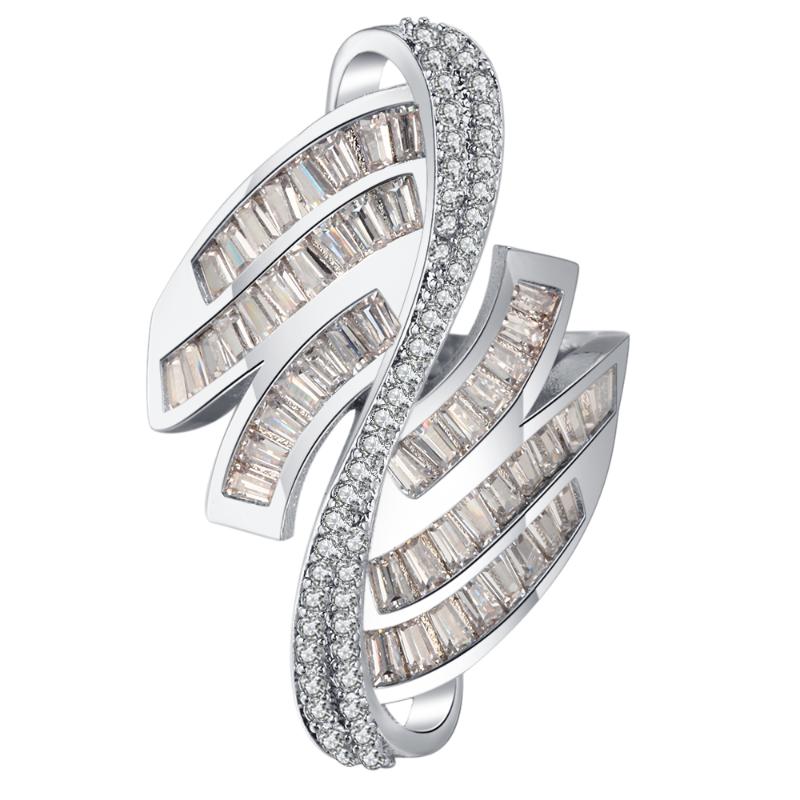 Wedding Rings UFOORO Arrival Fashionable Silver-color Ring Simple Modern Style Zircon Trendy Jewelry Engagement Bague For Women
Wedding Rings UFOORO Arrival Fashionable Silver-color Ring Simple Modern Style Zircon Trendy Jewelry Engagement Bague For Women
