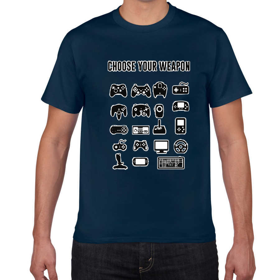 Choose Your Weapon Gamer Video Games Sarcastic tshirt men Game Controller streetwear harajuku summer hip hop tee shirt homme 210629