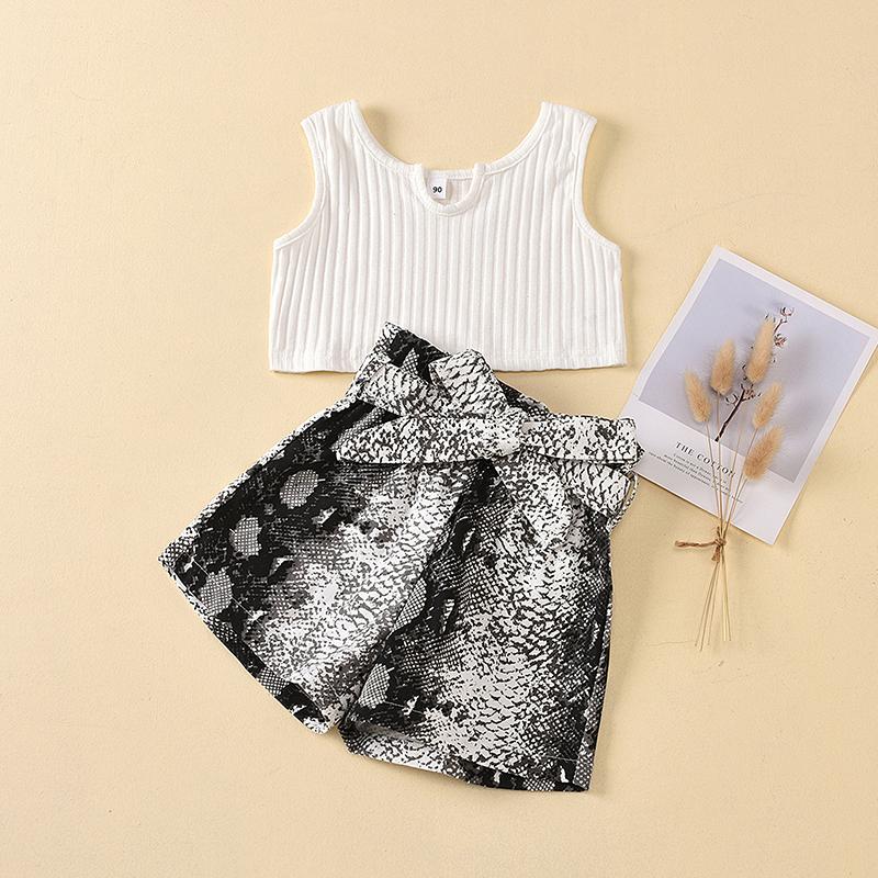 Clothing Sets 2-7Y Kids Girl Set Sleeveless Vest Crop Top Print Shorts Two Piece Suit Toddler Infant Children Clothes Outfits Summer, White
Clothing Sets 2-7Y Kids Girl Set Sleeveless Vest Crop Top Print Shorts Two Piece Suit Toddler Infant Children Clothes Outfits Summer, White