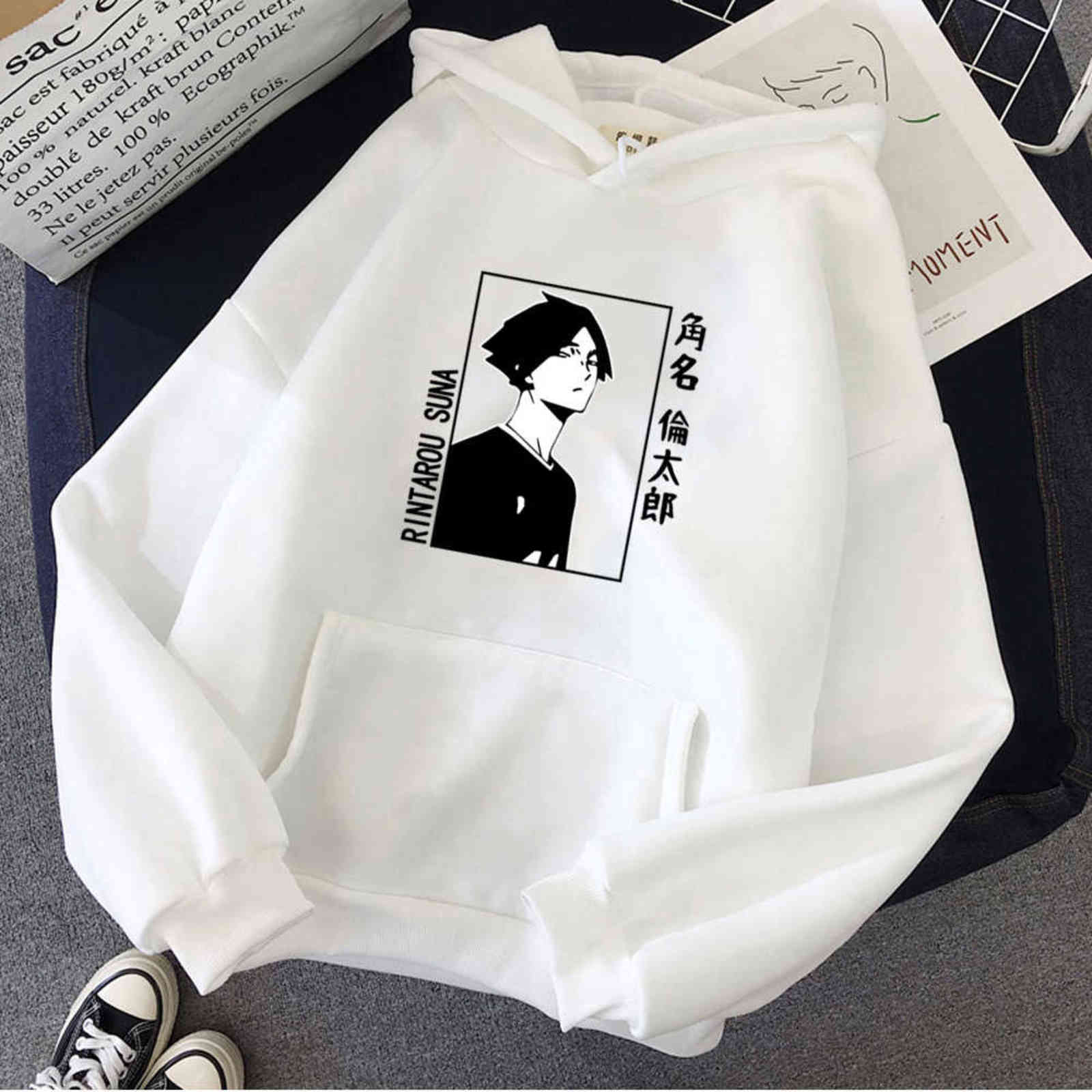 Suna Rintaro Haikyuu Japan Anime Hoodies Harajuku Cartoon Print Clothes Tops Fashion Volleyball Junior Winter Casual Sweatshirt Y1109
