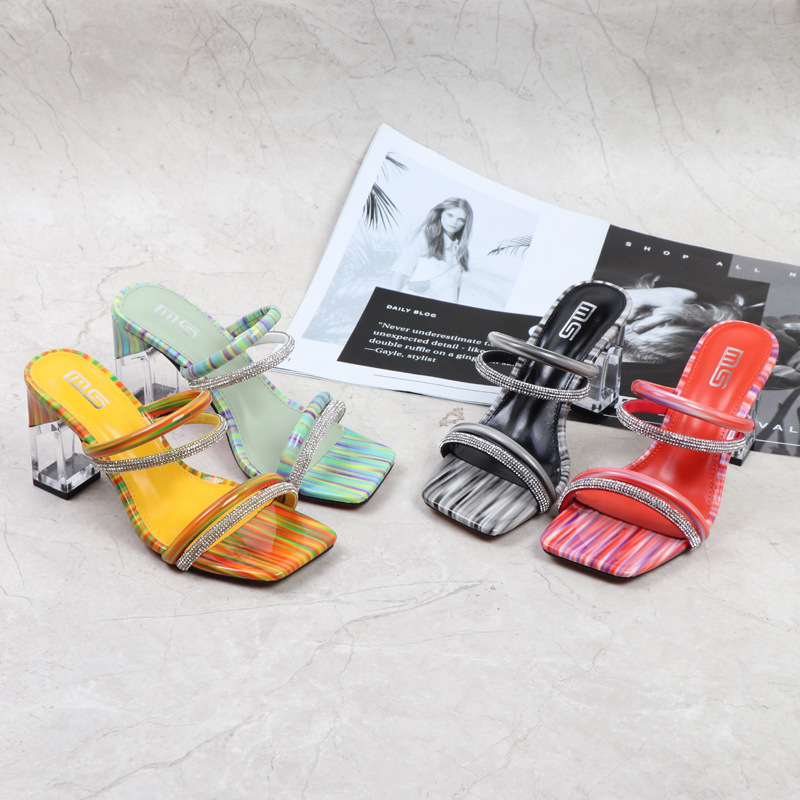 Size 36~42 Summer Women Sandals Female Sexy Narrow Band Beach Transparent Glass Thick High Heel Flip Flops Slippers 210520, 6416-10-yellow
Size 36~42 Summer Women Sandals Female Sexy Narrow Band Beach Transparent Glass Thick High Heel Flip Flops Slippers 210520, 6416-10-yellow