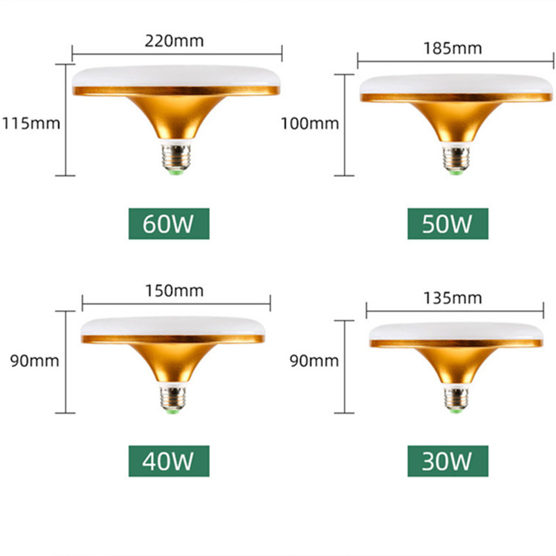 LED Light E27 lights Bulb AC 220V 60W 70W Lampada LEDs Spotlight Super Bright Table Lamp Energy Saving Flat UFO Bulbs for Home Lighting Lamps 3000K/60