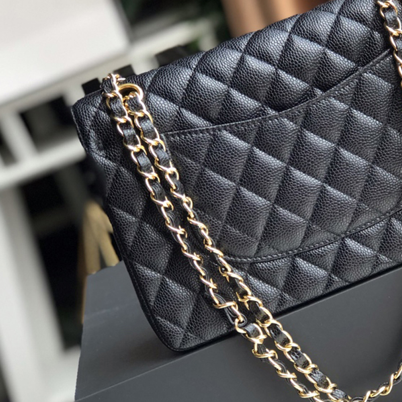 Ladies purse classic double flap bag with SN Box 25cm black calfskin caviar real leather quilted chain crossbody shoulder bags 7A top quality
Ladies purse classic double flap bag with SN Box 25cm black calfskin caviar real leather quilted chain crossbody shoulder bags 7A top quality