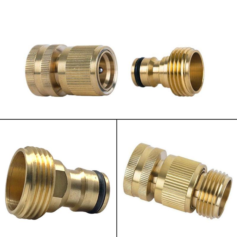 3/4' Garden Hose Quick Connect Solid Brass Connector Fitting Water Connectors Tool Watering Equipments, Gold
3/4' Garden Hose Quick Connect Solid Brass Connector Fitting Water Connectors Tool Watering Equipments, Gold