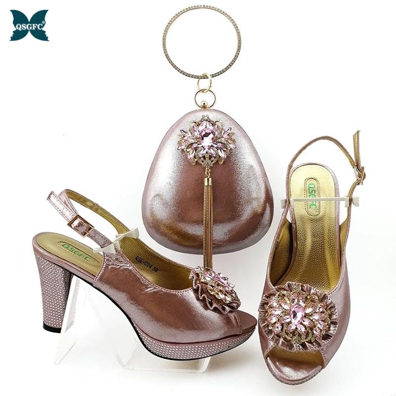 Arrival Pink Color Italian Design Nigerian Fashion Elegant Party Wedding Ladies Shoes And Bag Set Decorated With Rhinestone Dress, Black
Arrival Pink Color Italian Design Nigerian Fashion Elegant Party Wedding Ladies Shoes And Bag Set Decorated With Rhinestone Dress, Black