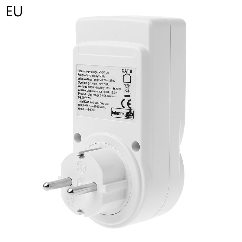 Digital Power Meter Socket Eu/Us/Uk Plug Energy Meter Current Voltage Watt Electricity Cost Meter Monitor Power Analyser