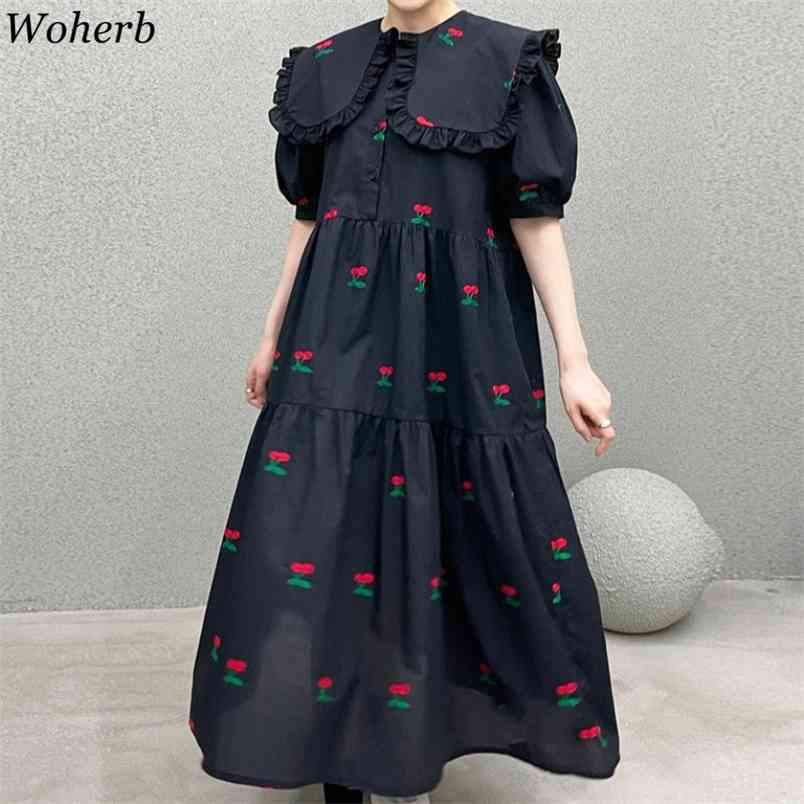 Black Print Dress for Women Ruffles Peter Pan Collar High Waist Vestidos Mujer Loose Puff Sleeve Vintage Maxi Dresses 210519, Photo color
Black Print Dress for Women Ruffles Peter Pan Collar High Waist Vestidos Mujer Loose Puff Sleeve Vintage Maxi Dresses 210519, Photo color