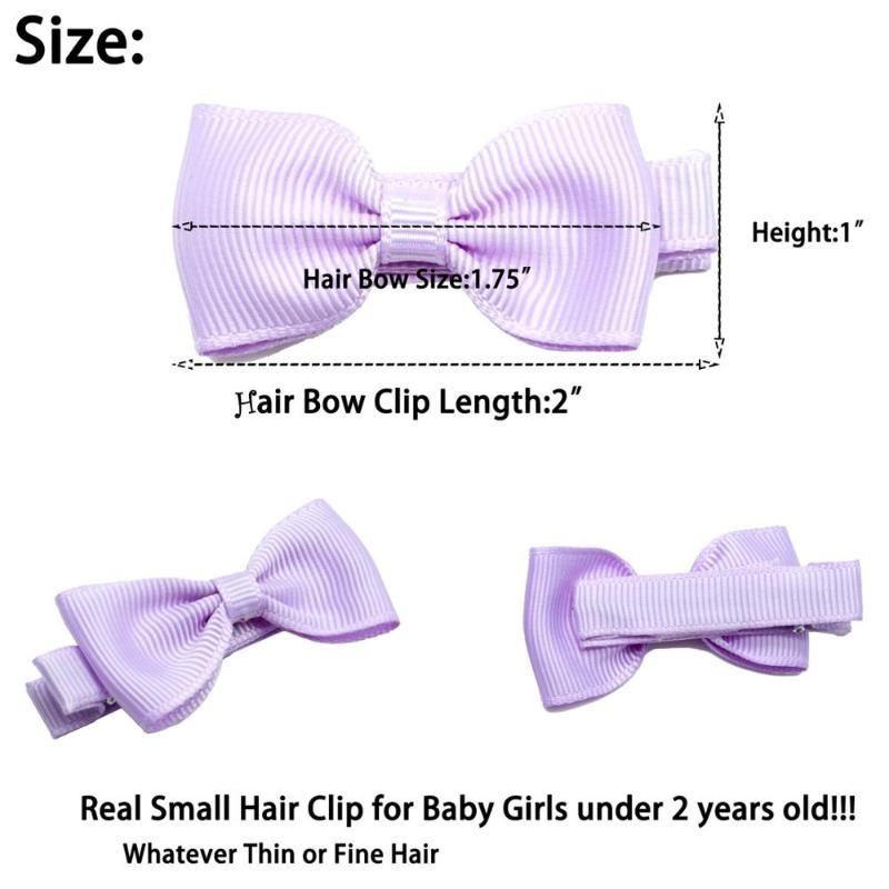 Hair Accessories 80 Pieces Baby Clips 2 Inches Bows Fully Wrapped Alligator For Infant And Girls 40 Colors In Pairs