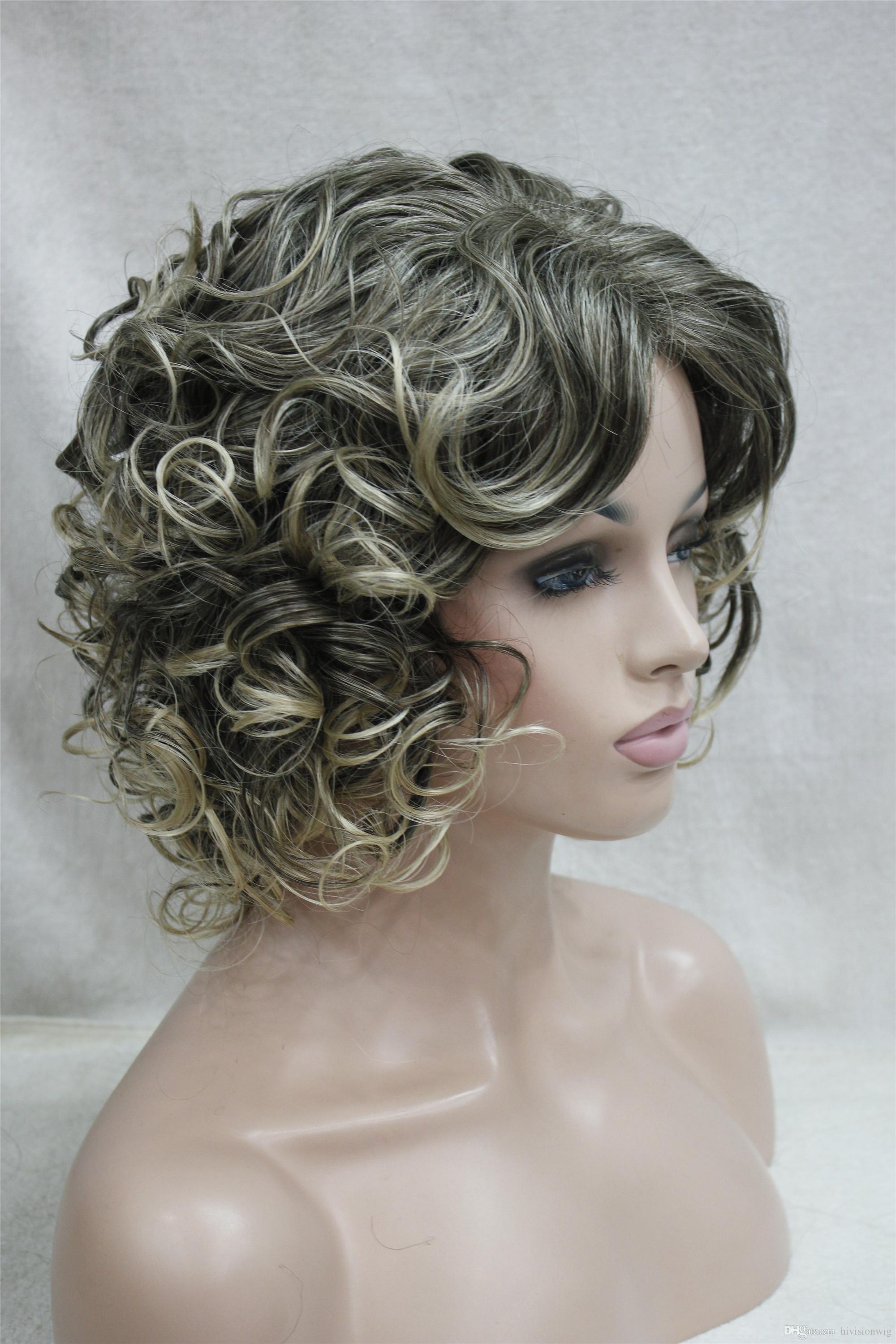 fashion health super Cute Cosplay Medium Brown Root mix Blonde Tip Curly Short Women's Full Wig
fashion health super Cute Cosplay Medium Brown Root mix Blonde Tip Curly Short Women's Full Wig