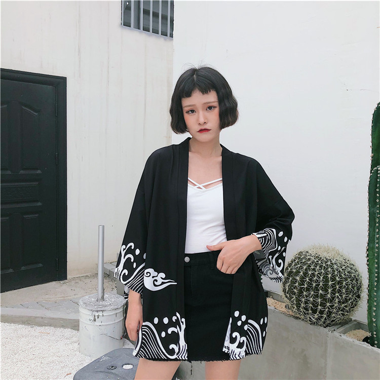 blouses woman women Cardigan print chiffon blouse loose plus size ladies tops s and 4310 50 210506