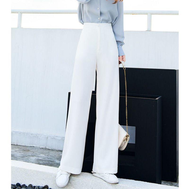 Wonder Spring Summer Korean High Waist Vintage Wide Leg Pant Loose Casual Pants Women Trousers 210510