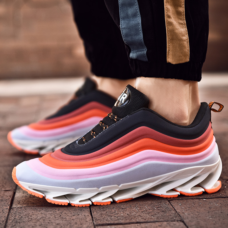 Classic men breathable running shoes red black grey Khaki mens trainer athletic sports sneaker size 39-44 twelve