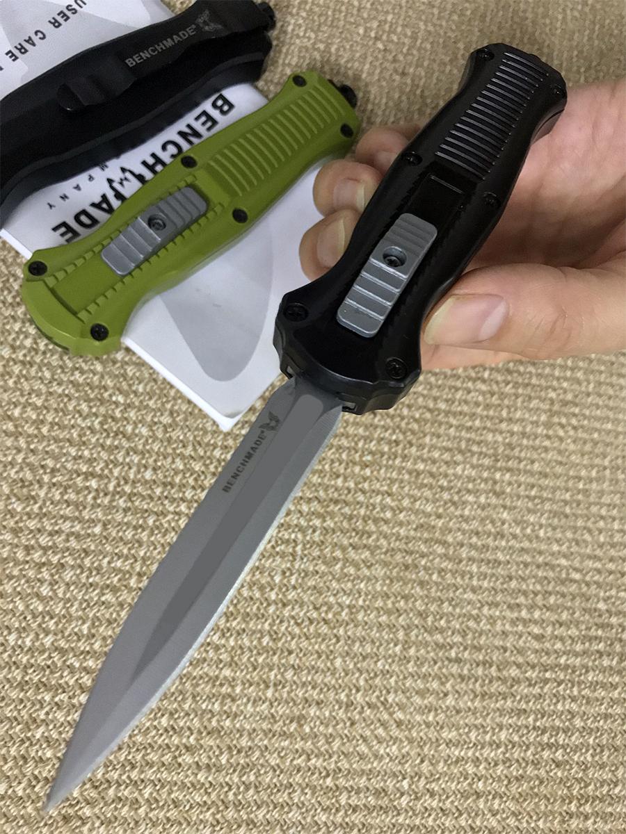 Wholesale latest Benchmade 3300 trumpt 3 "aluminum handle Black / Green camping automatic knife tactical cutting tool with scabbard box
Wholesale latest Benchmade 3300 trumpt 3 "aluminum handle Black / Green camping automatic knife tactical cutting tool with scabbard box