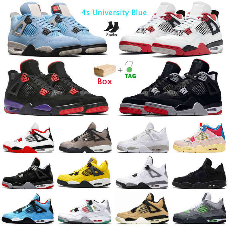 With Box Basketball Shoes 4s Jumpman 4 Pure Money Black Cat Bred Cactus Jack Metallic Purple Red White Oreo Loyal Blue Original Designer Men Sports Sneakers Size 36-46, Colour # 5
With Box Basketball Shoes 4s Jumpman 4 Pure Money Black Cat Bred Cactus Jack Metallic Purple Red White Oreo Loyal Blue Original Designer Men Sports Sneakers Size 36-46, Colour # 5
