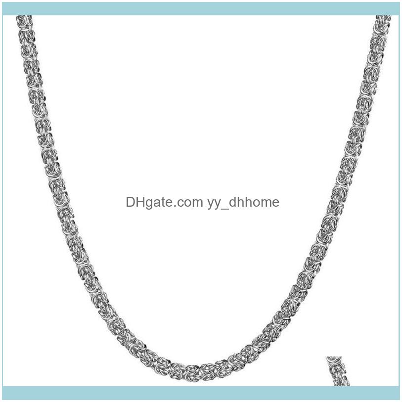 & Pendants Jewelrygranny Chic Sier Color Stainless Steel Chains Necklace For Men Byzantine Mens Necklaces Fashion Jewelry 6Mm 7-40 Inch Drop
& Pendants Jewelrygranny Chic Sier Color Stainless Steel Chains Necklace For Men Byzantine Mens Necklaces Fashion Jewelry 6Mm 7-40 Inch Drop