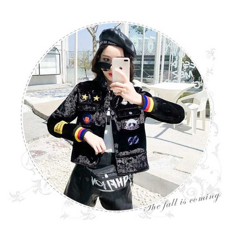 Winter velvet jacket women Fashion embroidery long sleeve Loose Short Cotton wadded Women's High quality Warm Parka Coat 211018, As photo
Winter velvet jacket women Fashion embroidery long sleeve Loose Short Cotton wadded Women's High quality Warm Parka Coat 211018, As photo