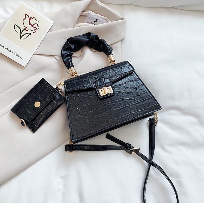 Factory wholesale women bag crocodile patterns handbags embossed leather fashion shoulder bags elegant Stone pattern leathers handbag