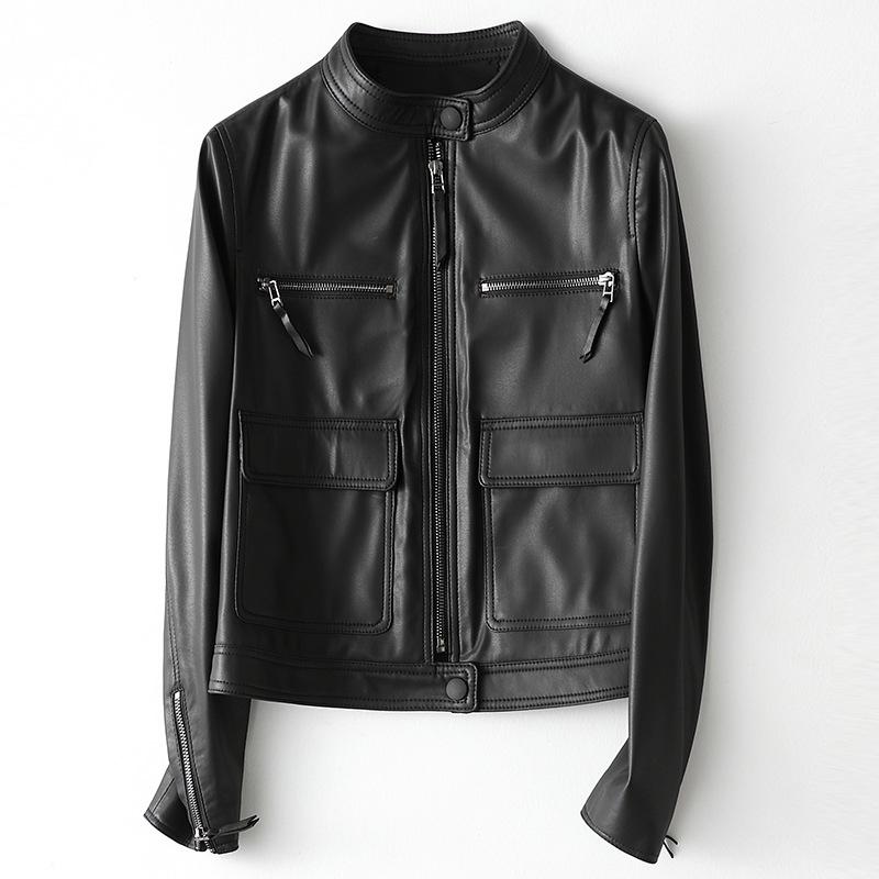 Women's Leather & Faux Real Sheepskin Motorcycle Coats Jackets Ladies Genuine Stand Collar Zipper Pocket Short Overcoats 2021, As pic
Women's Leather & Faux Real Sheepskin Motorcycle Coats Jackets Ladies Genuine Stand Collar Zipper Pocket Short Overcoats 2021, As pic