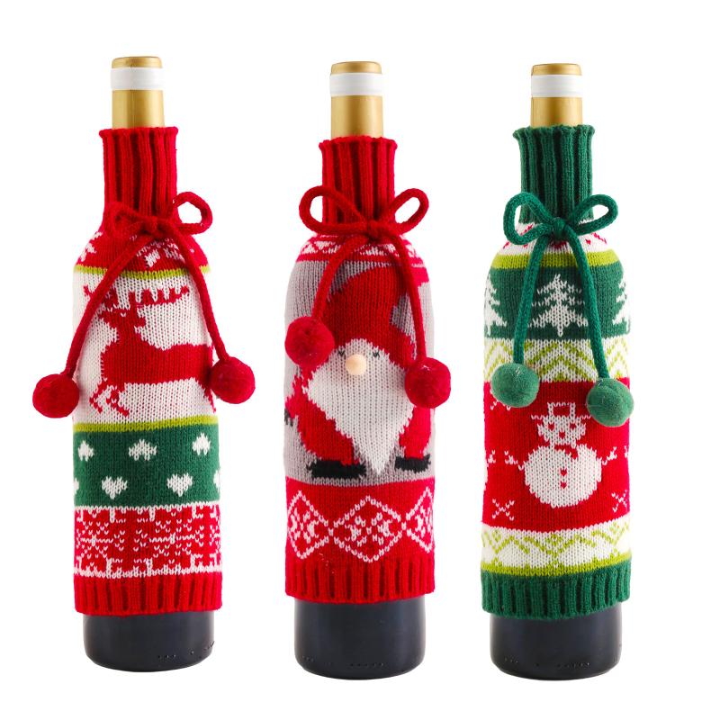Christmas Decorations 5PCs Fur Ball Bow Bottle Cover Elk Old Man Snowman Knitting Wine Gift Box
Christmas Decorations 5PCs Fur Ball Bow Bottle Cover Elk Old Man Snowman Knitting Wine Gift Box