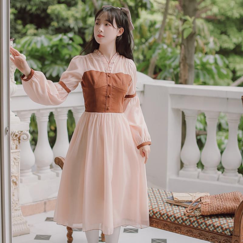 Casual Dresses French Puff Sleeve Chiffon Stitching Sweet Dress Roupas Feminina Patchwork Design High Quality Vintage Cute Kawaii Fall, Black;gray
Casual Dresses French Puff Sleeve Chiffon Stitching Sweet Dress Roupas Feminina Patchwork Design High Quality Vintage Cute Kawaii Fall, Black;gray
