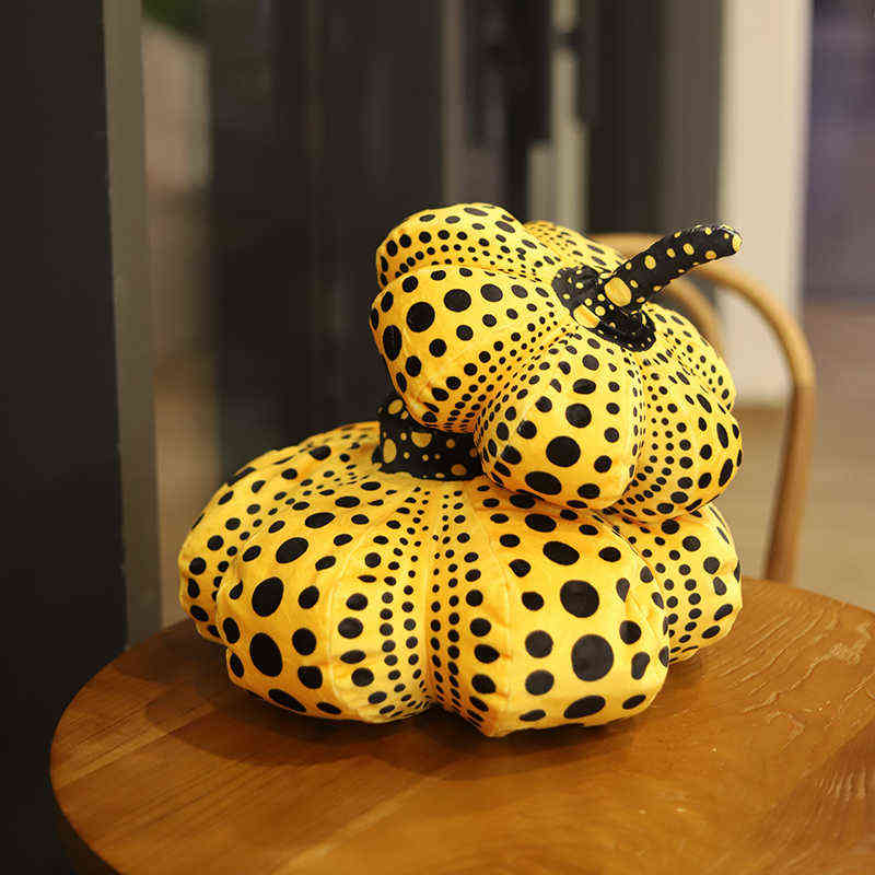 Halloween Murakami Pumpkin Pillow Yayoi Kusama The same Halloween Pumpkin Pillow Doll Plush Doll Decoration Room Funny Toy Y211119