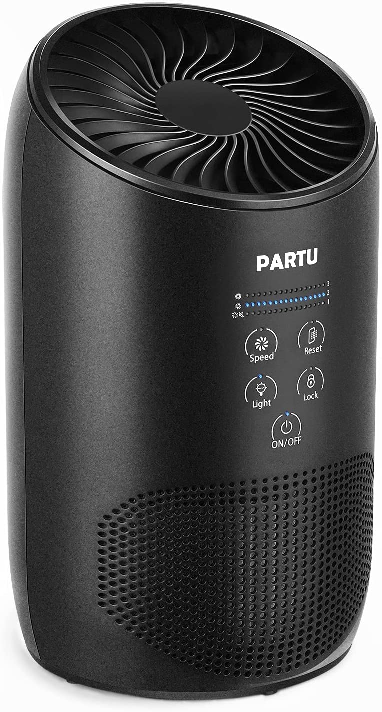 PARTU HEPA Air Purifier for Home with Fragrance Sponge - 100% Ozone Free, Lock Set, Eliminates Smoke, Dust, Pollen, Pet Dander, (Can be used in California)
PARTU HEPA Air Purifier for Home with Fragrance Sponge - 100% Ozone Free, Lock Set, Eliminates Smoke, Dust, Pollen, Pet Dander, (Can be used in California)