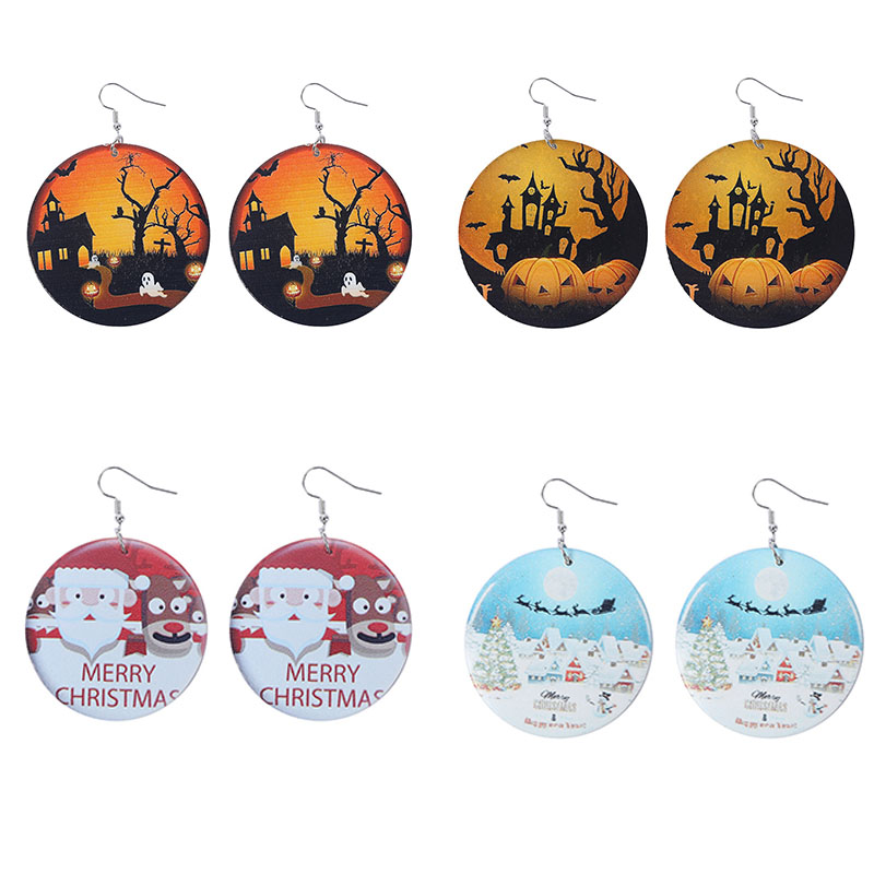 christmas halloween wooden Metal dangle earrings for women girls round pumpkin spider skulls snowman print drop earring jewelry bulk wholesale items
christmas halloween wooden Metal dangle earrings for women girls round pumpkin spider skulls snowman print drop earring jewelry bulk wholesale items