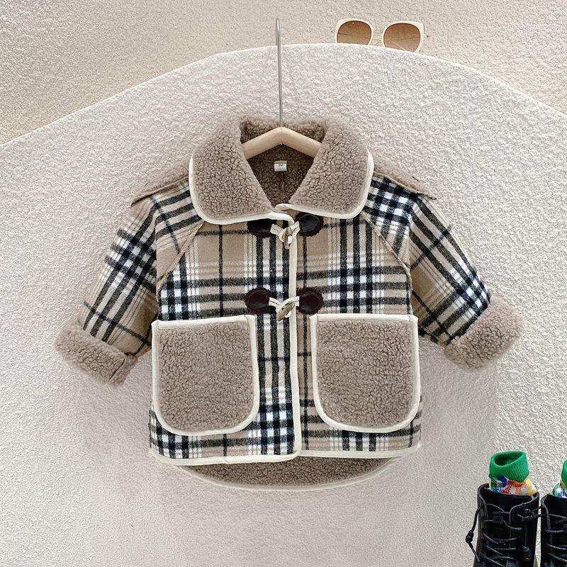 Coat Kids Long Sleeve Turn-Down Collar Big Pockets Decor Plaids Design Casual Fashion Thick Fleece Winter Outwear Fur Coats, Blue;gray
Coat Kids Long Sleeve Turn-Down Collar Big Pockets Decor Plaids Design Casual Fashion Thick Fleece Winter Outwear Fur Coats, Blue;gray