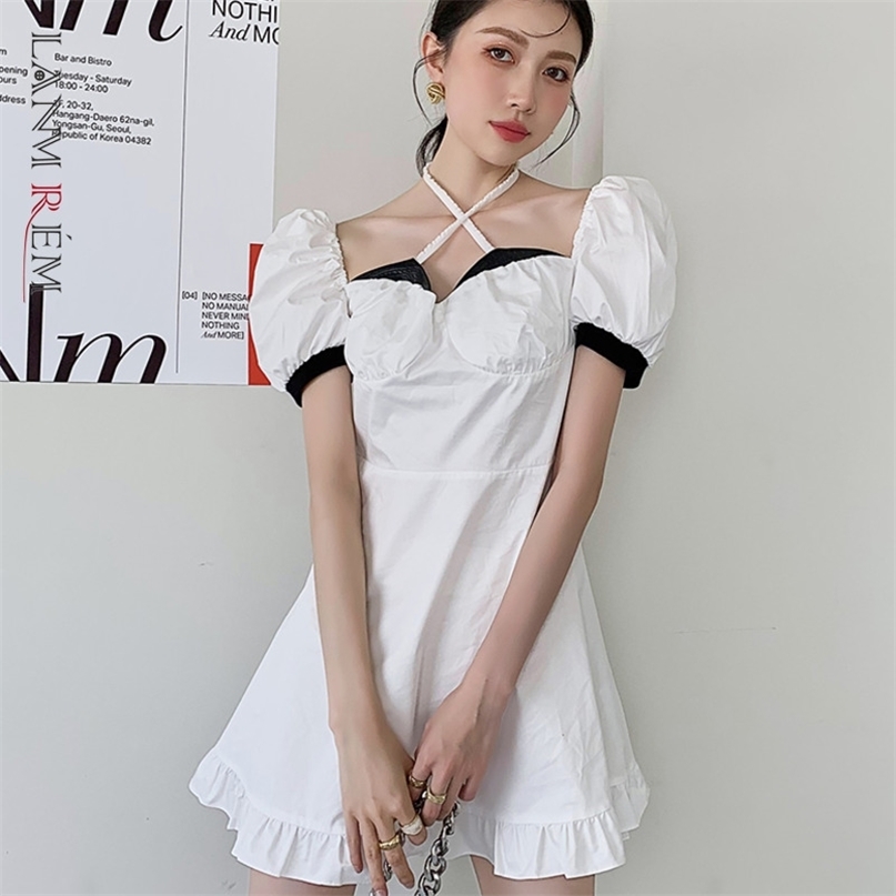 Women High Waist Vintage White Dress Sweet Princess Short Sleeve Fit Lady Fashion Summer 2H137 210526
Women High Waist Vintage White Dress Sweet Princess Short Sleeve Fit Lady Fashion Summer 2H137 210526