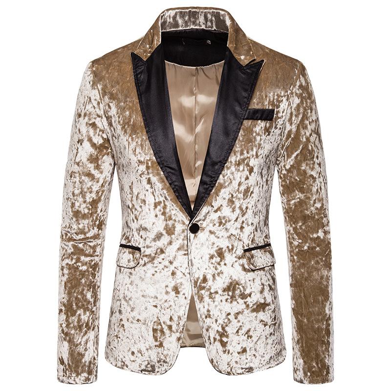 Smooth And Bright Fabric Performance Dress Suit Nightclub Men's Wear MC Studio Coat Suits