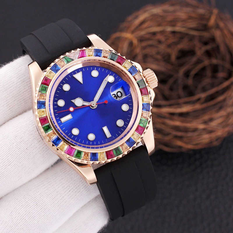 Mechanical Mens Rainbow Watch Watches 40MM Diamond Automatic Bezel For Men Wristwatches Classic Wristwatch Stainless Steel Wristband Montre 02, Box
Mechanical Mens Rainbow Watch Watches 40MM Diamond Automatic Bezel For Men Wristwatches Classic Wristwatch Stainless Steel Wristband Montre 02, Box