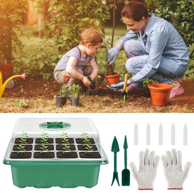 Cells Seed Starter Kit Plant Seeds Grow Box CSeedling Trays Germination With Dome And Base Planters & Pots
Cells Seed Starter Kit Plant Seeds Grow Box CSeedling Trays Germination With Dome And Base Planters & Pots