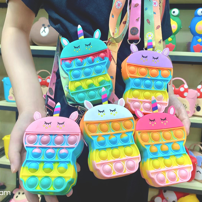 Silicone Squishy Unicorn Pop Sensory Bubble Purse Cellphone Straps Fidget Simple Dimples Push Messenger Bag Decompression Popping Finger Game Toy for Girls Kids
Silicone Squishy Unicorn Pop Sensory Bubble Purse Cellphone Straps Fidget Simple Dimples Push Messenger Bag Decompression Popping Finger Game Toy for Girls Kids